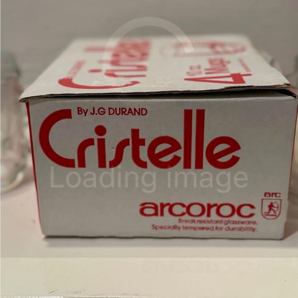 Vintage JG Durand French Cristelle Coffee/Tea Cup (Set of 4) Break Resistant - Picture 10 of 10